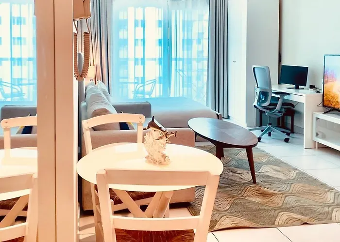 Full Sea View With Balcony - Studio Apartment - 10 Min To Jbr -